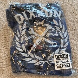 DIXXON Navy and White Flannel Shirt